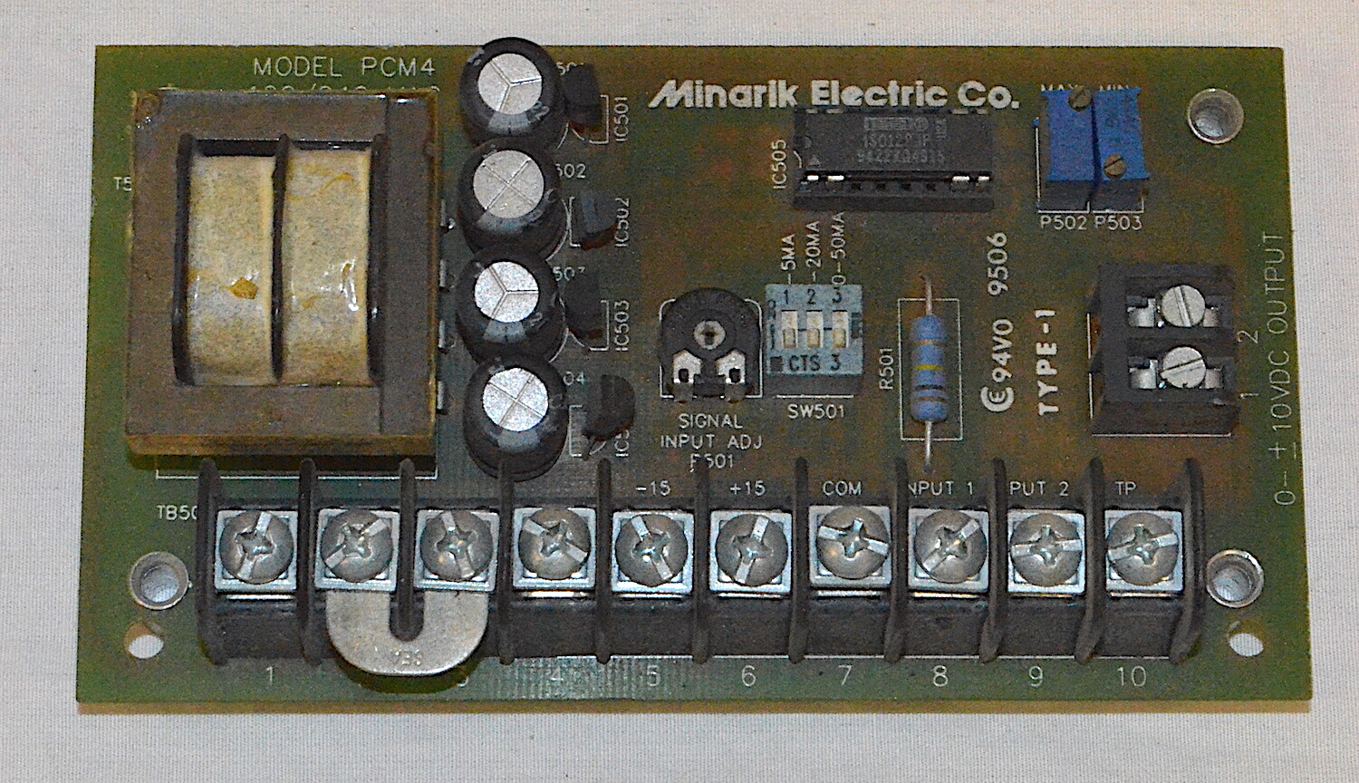 Minarik Electric Co. PCM4 Process Control Module *Used*