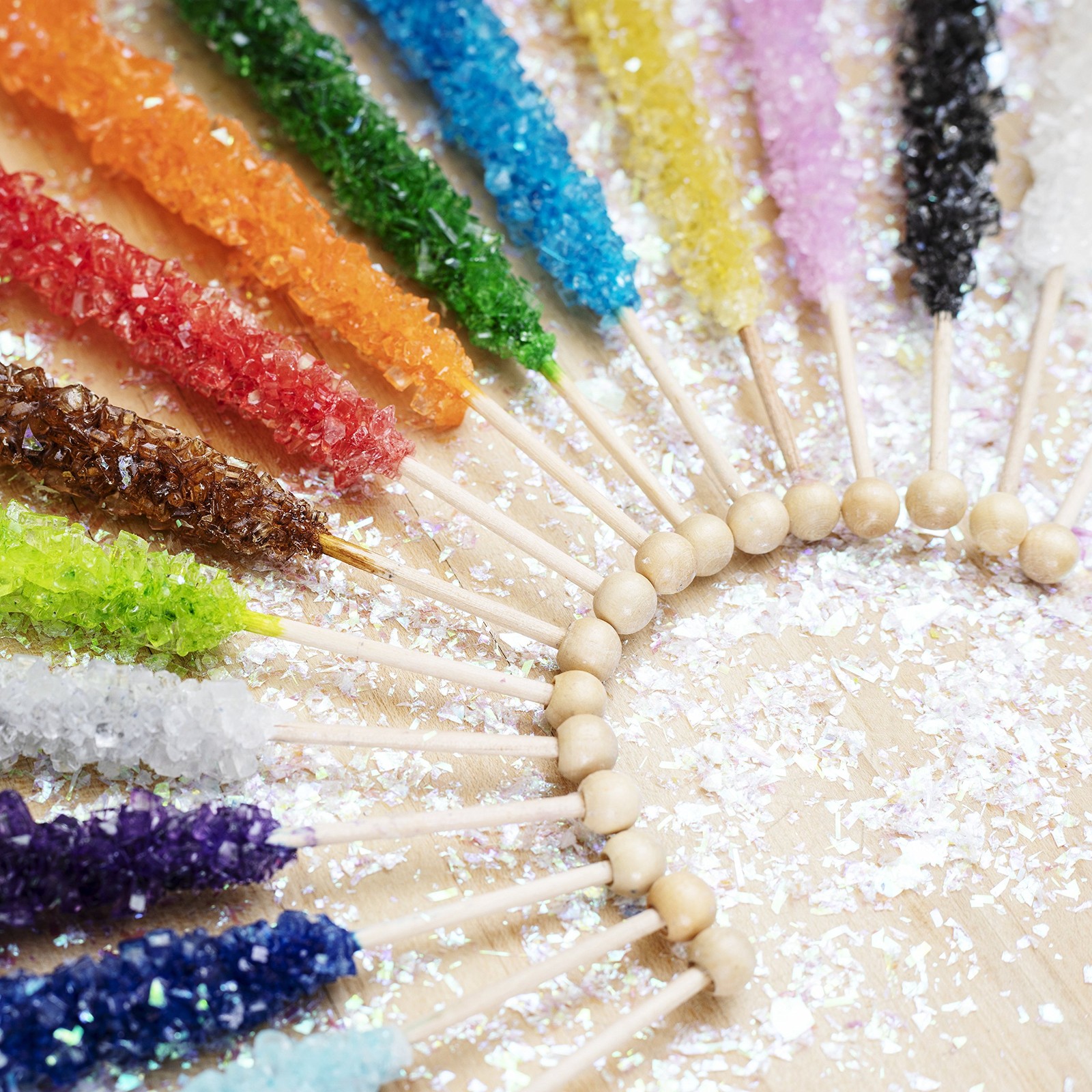 Extra Large Assorted Rock Candy Sticks - Perfect for Parties and Events
