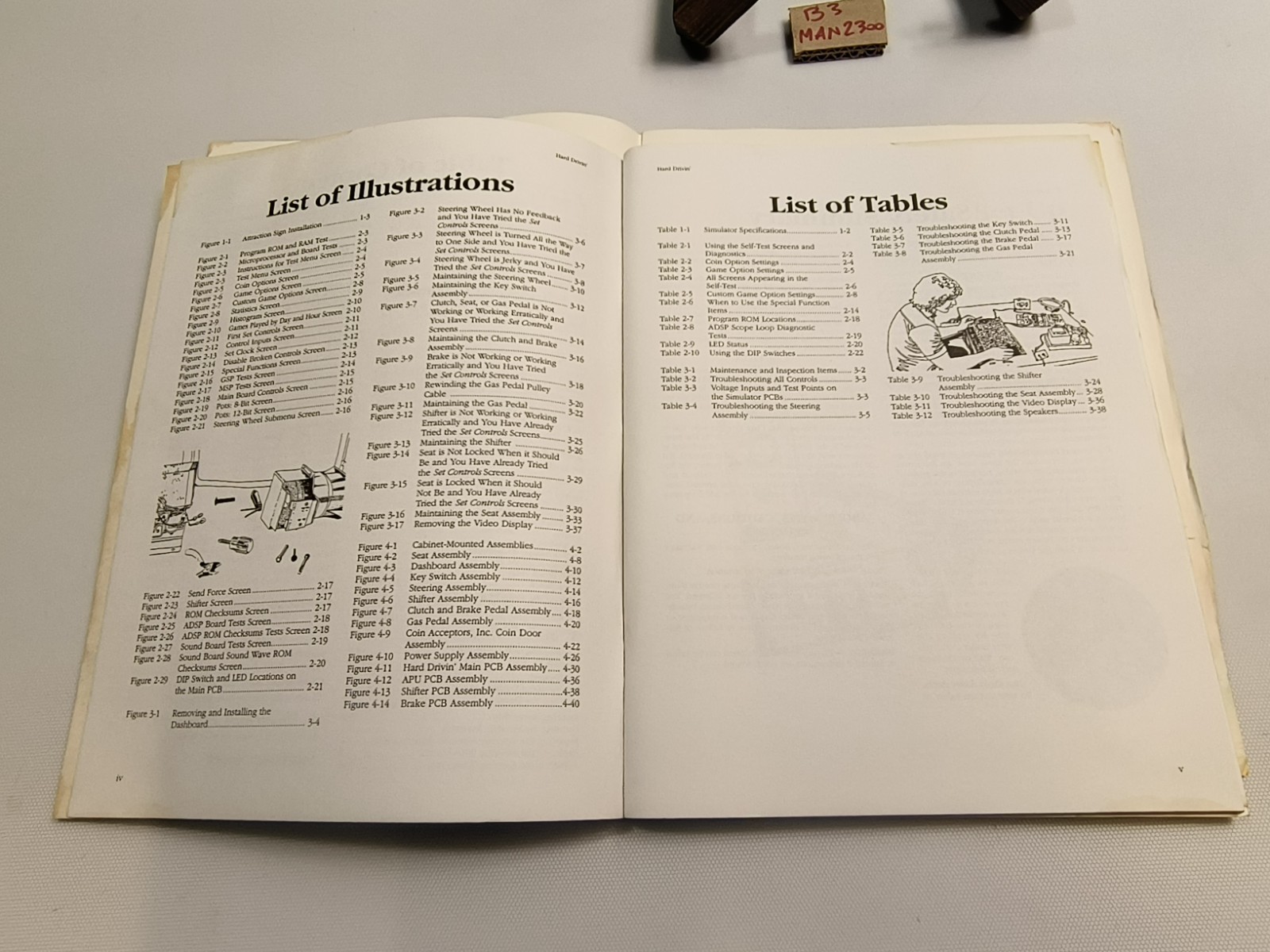 Hard Driven Atari Drivin Arcade Game Manual and Schematic package, fair cond.