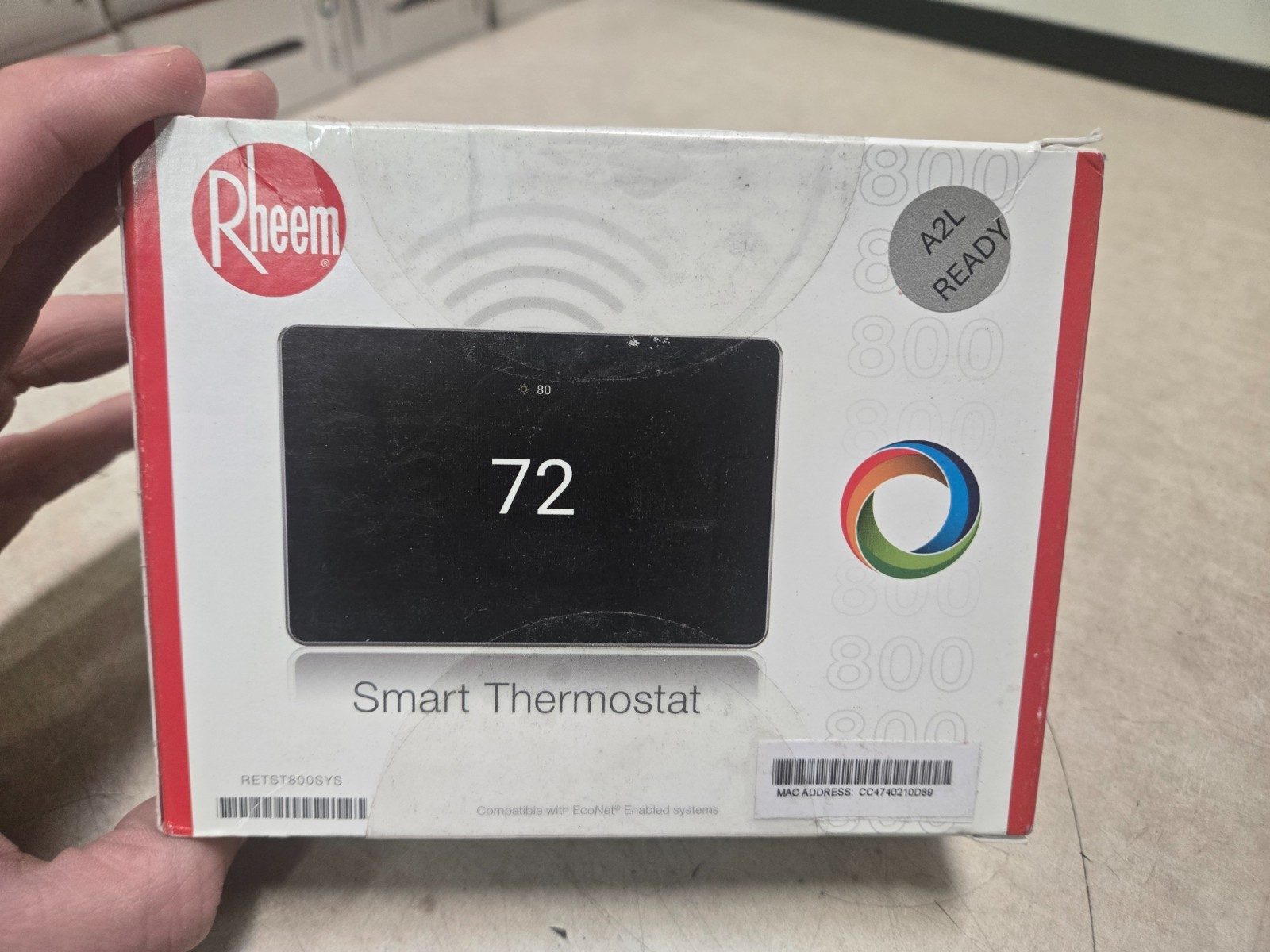 Rheem RETST800SYS Wi-Fi- Enabled Touchscreen Heating & Cooling Smart Thermostat