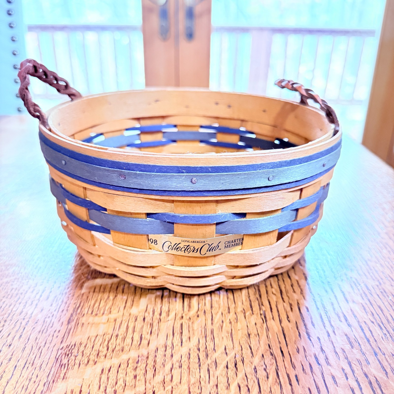 Longaberger 1998 Collector’s Club Renewal Basket – Charter Member w/Liner