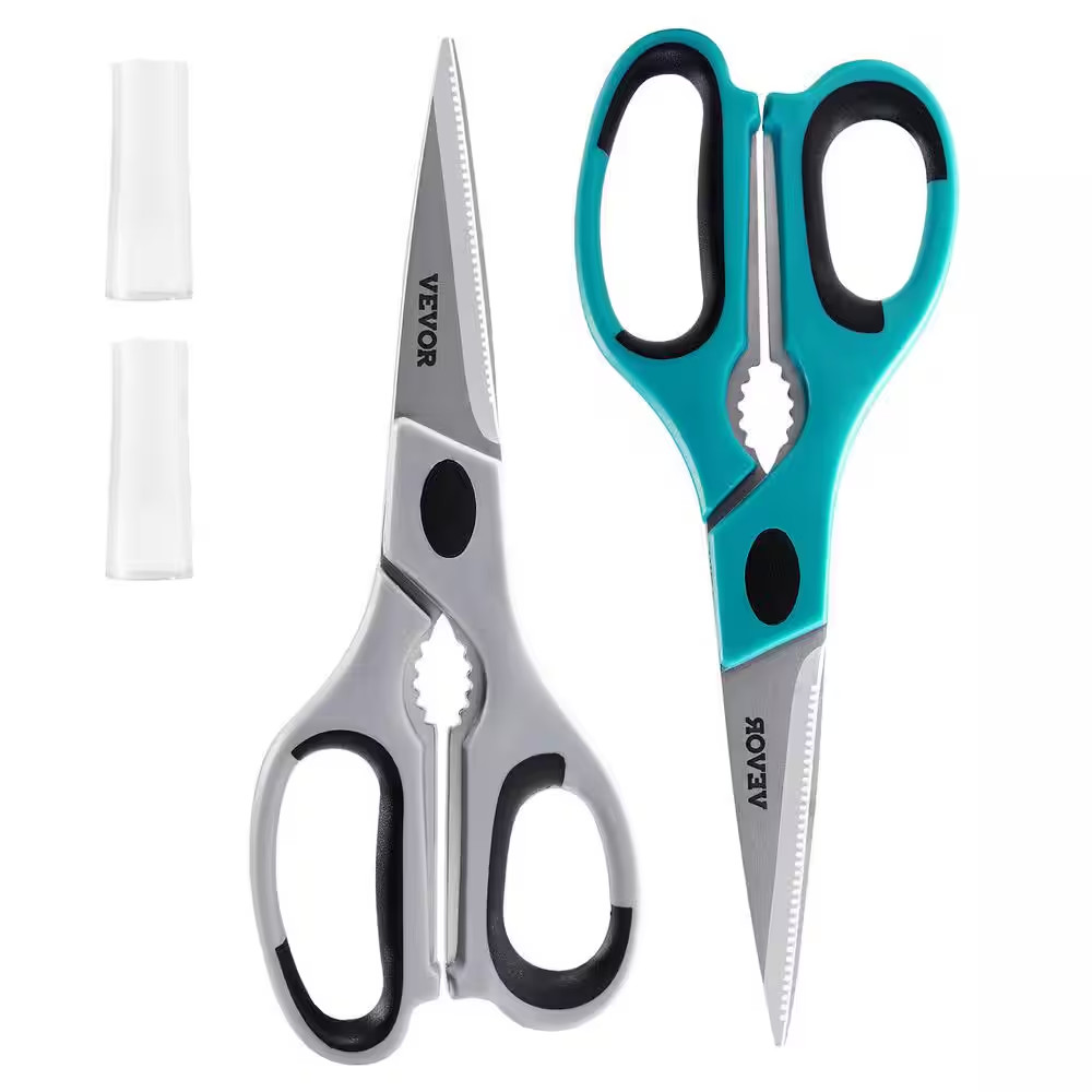 Kitchen Scissors, 2 Pack Durable Stainless Steel Kitchen Shears, Heavy Duty Cook