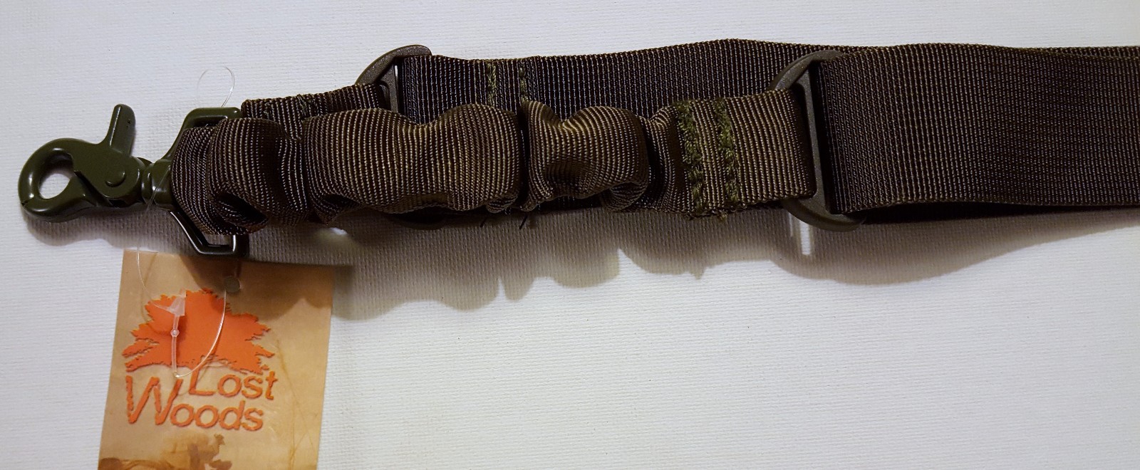 Lost Woods One Point Tactical Nylon Sling OD Green Fully Adjustable Durable Hook