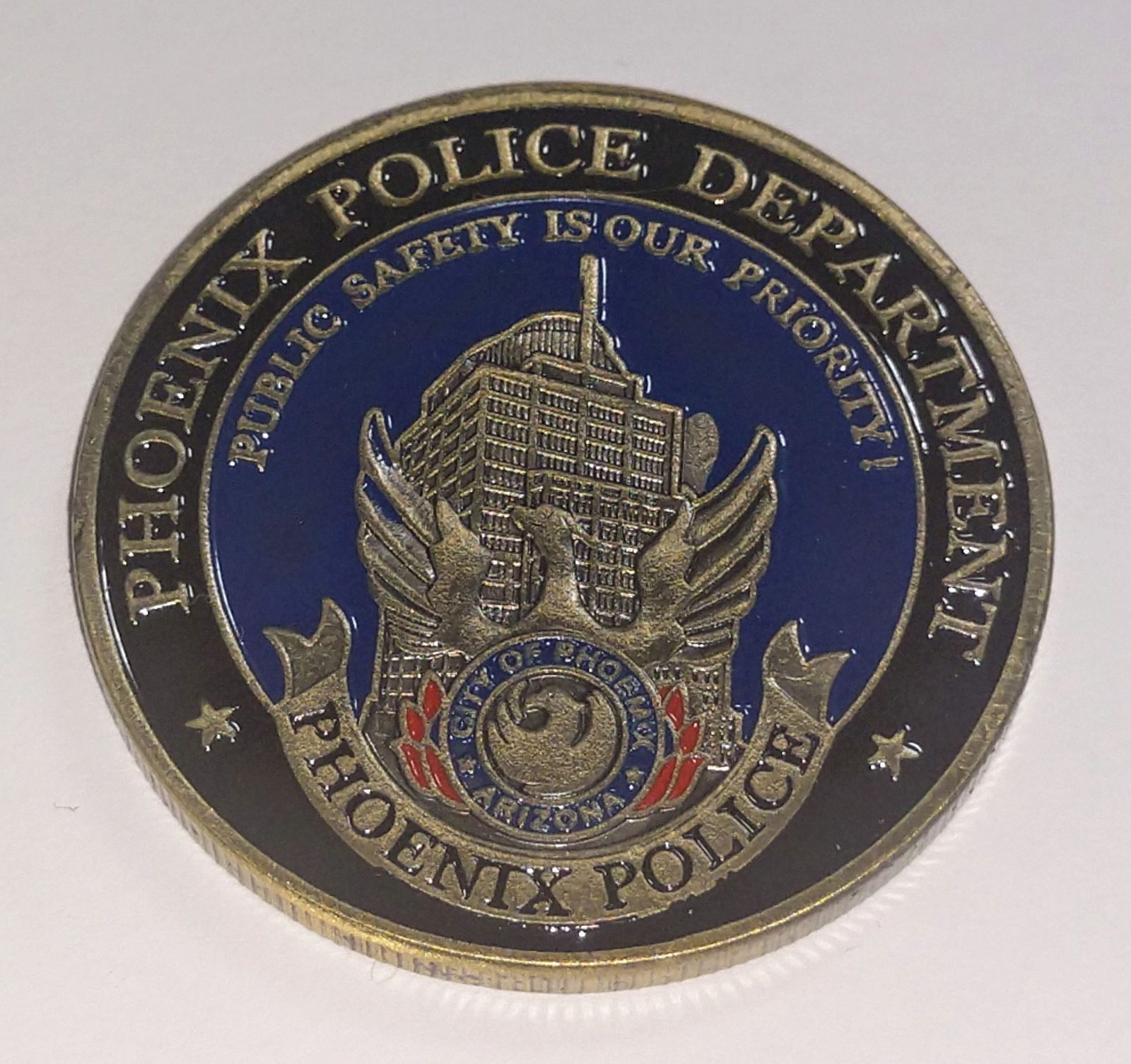 PHOENIX POLICE DEPARTMENT COLORIZED ART COIN