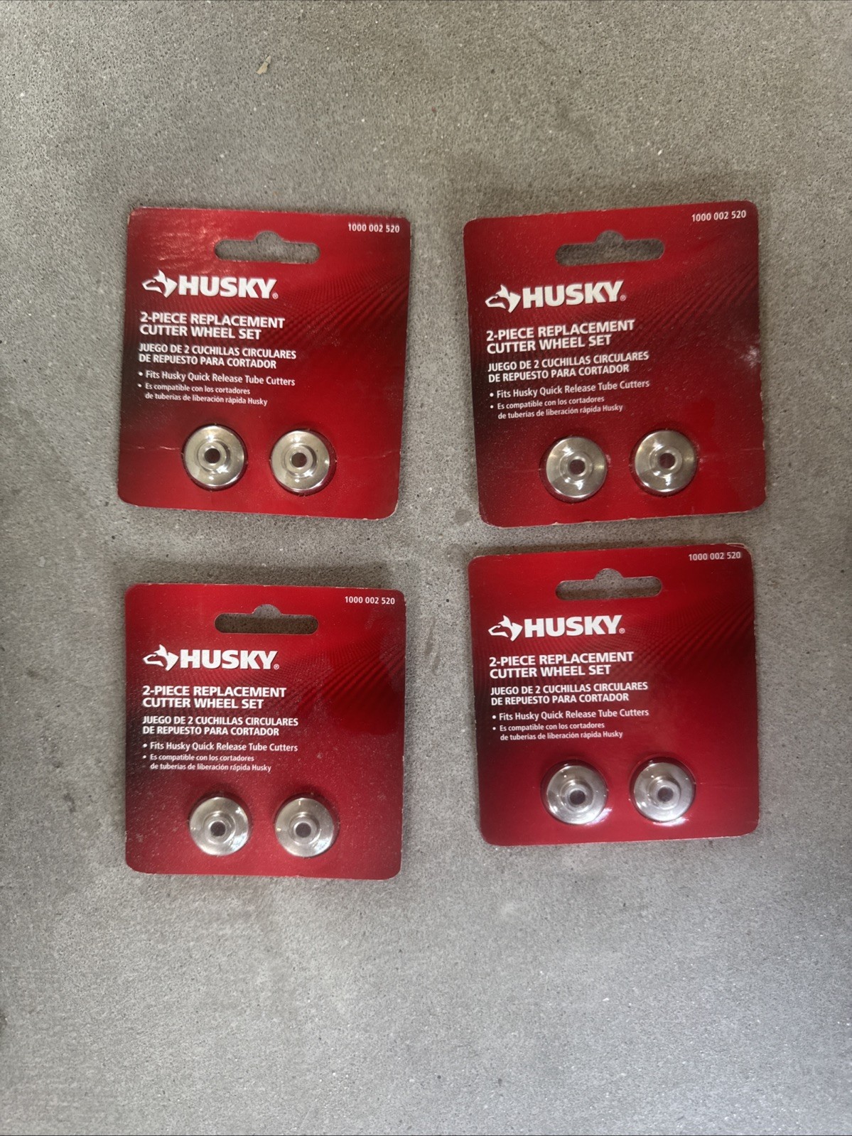4x (2-Pk) Husky Replacement Cutting Wheel Set 1000002520 for Quick Release Tube