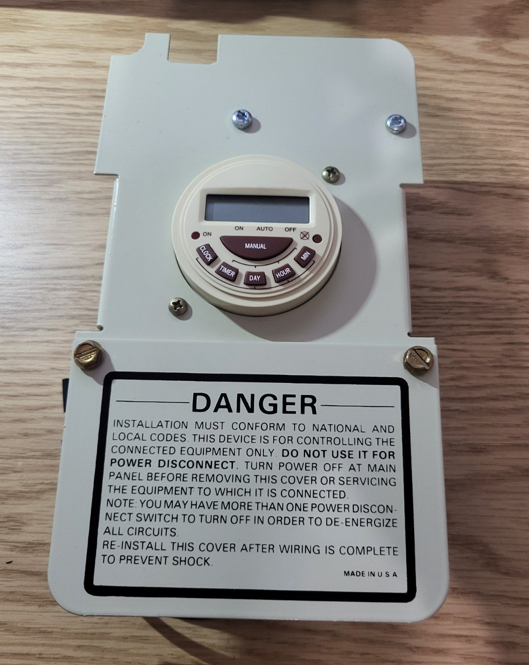 Pb374E Timer, 240V 7-Day Digital Panel Mount Pool/ Spa Timer w/ Rainproof Cover