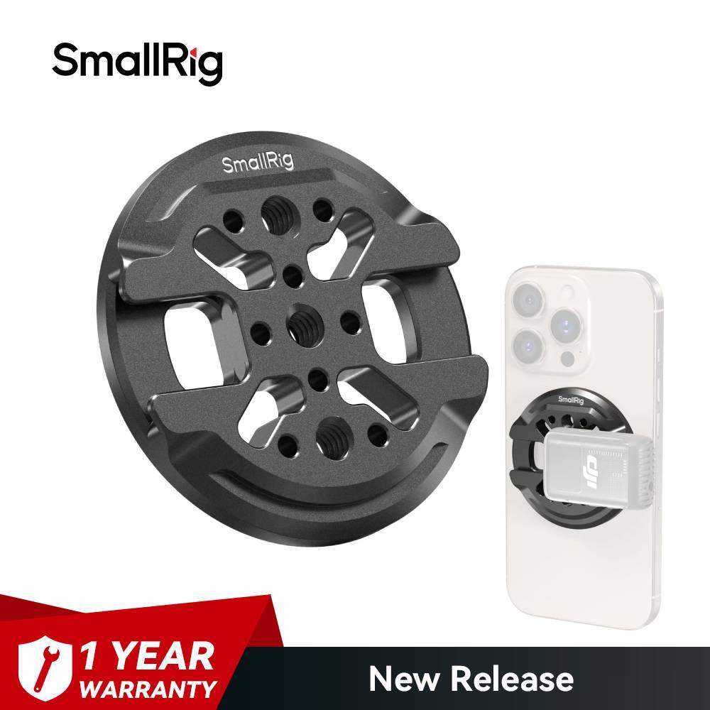 SmallRig Magnetic Phone Mount Plate for iPhone, w/ Cold Shoe Mount for DJI Mic 2