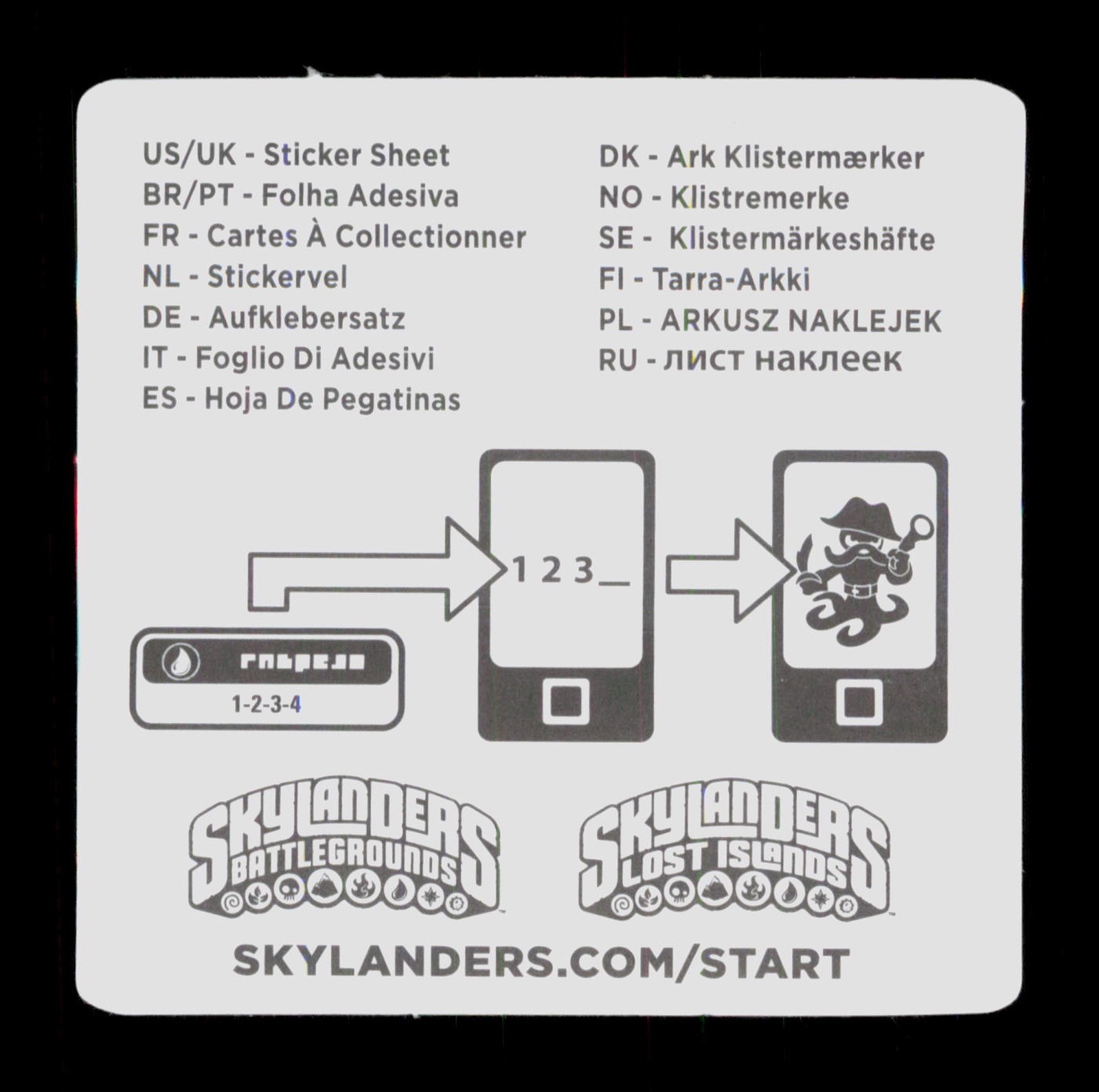 Star Strike Skylanders Swap Force 2013 Activision Sticker