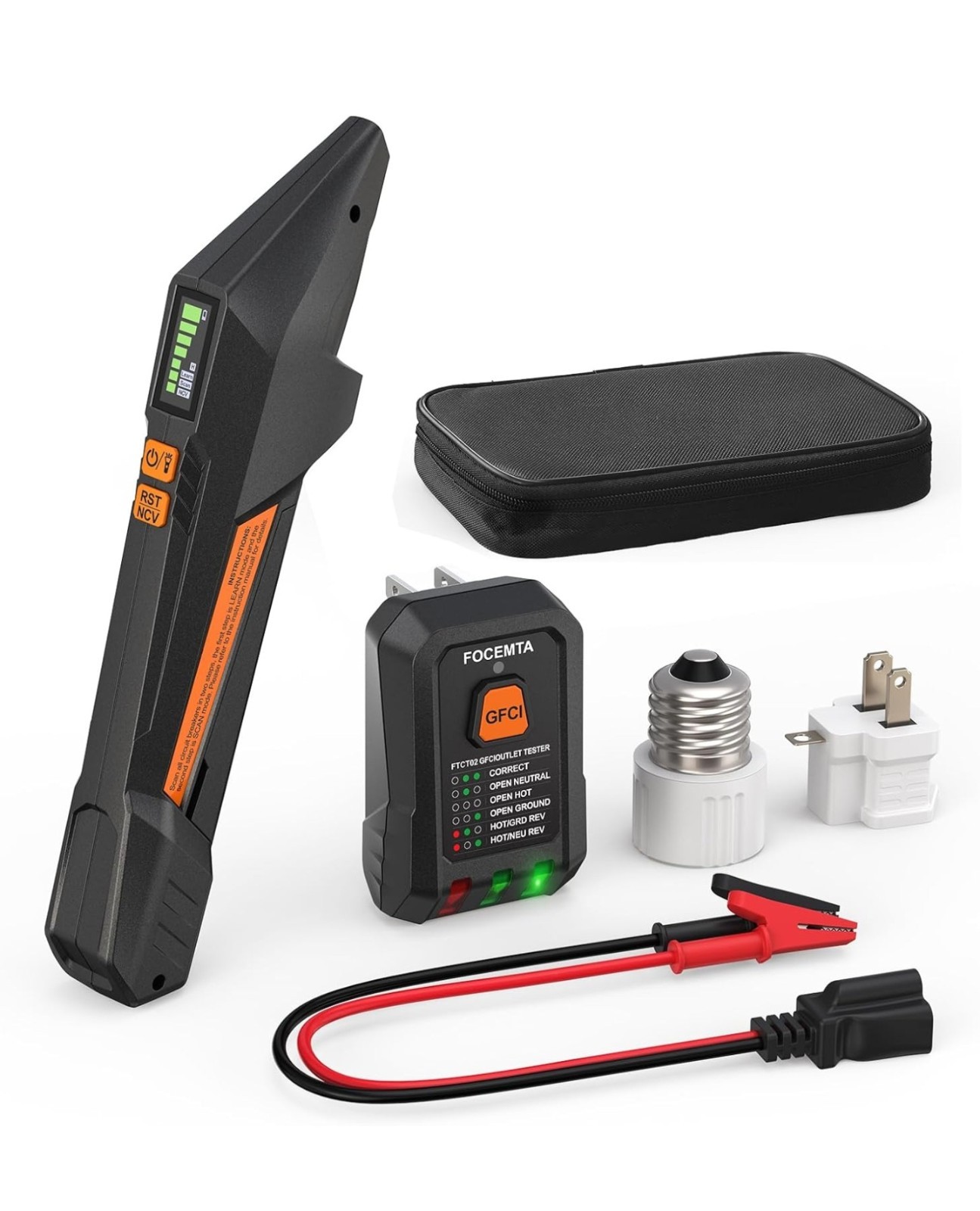 FOCEMTA Circuit Breaker Finder and GFCI Outlet Tester – Digital Receiver FTCT02