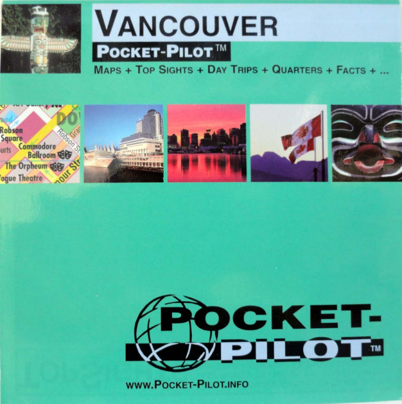 NEW 2005~MAP OF VANCOUVER~PocketPilot,Waterproof-1 oz-Detail of SkyTrain& SeaBus