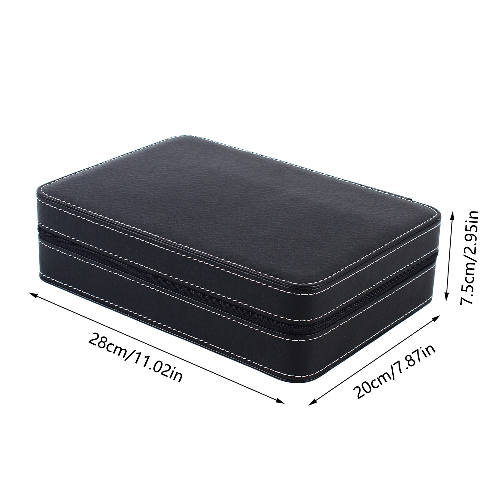 6/10/12 Slots PU Leather Watch Pouch Organizer Box Jewelry Storage Display Case