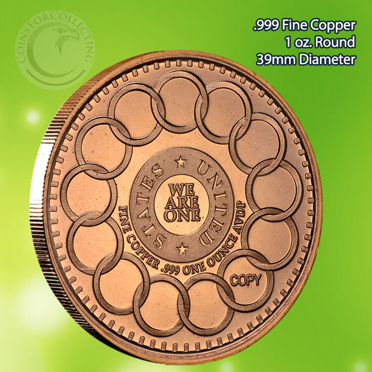 "Fugio Cent Round" 1 oz .999 Copper Round (not a real cent)