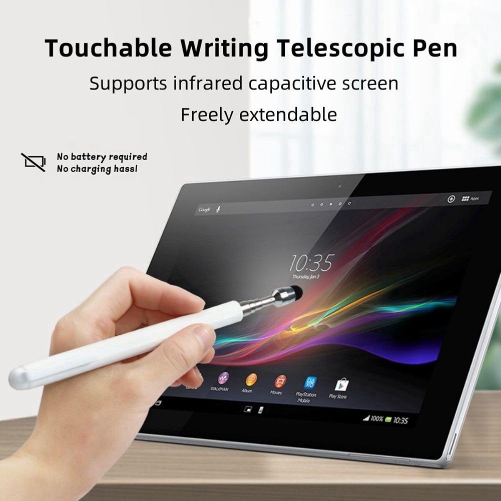Stylus Pen Retractable Pointer Stick & Stylus with Special Flocking Tip9438