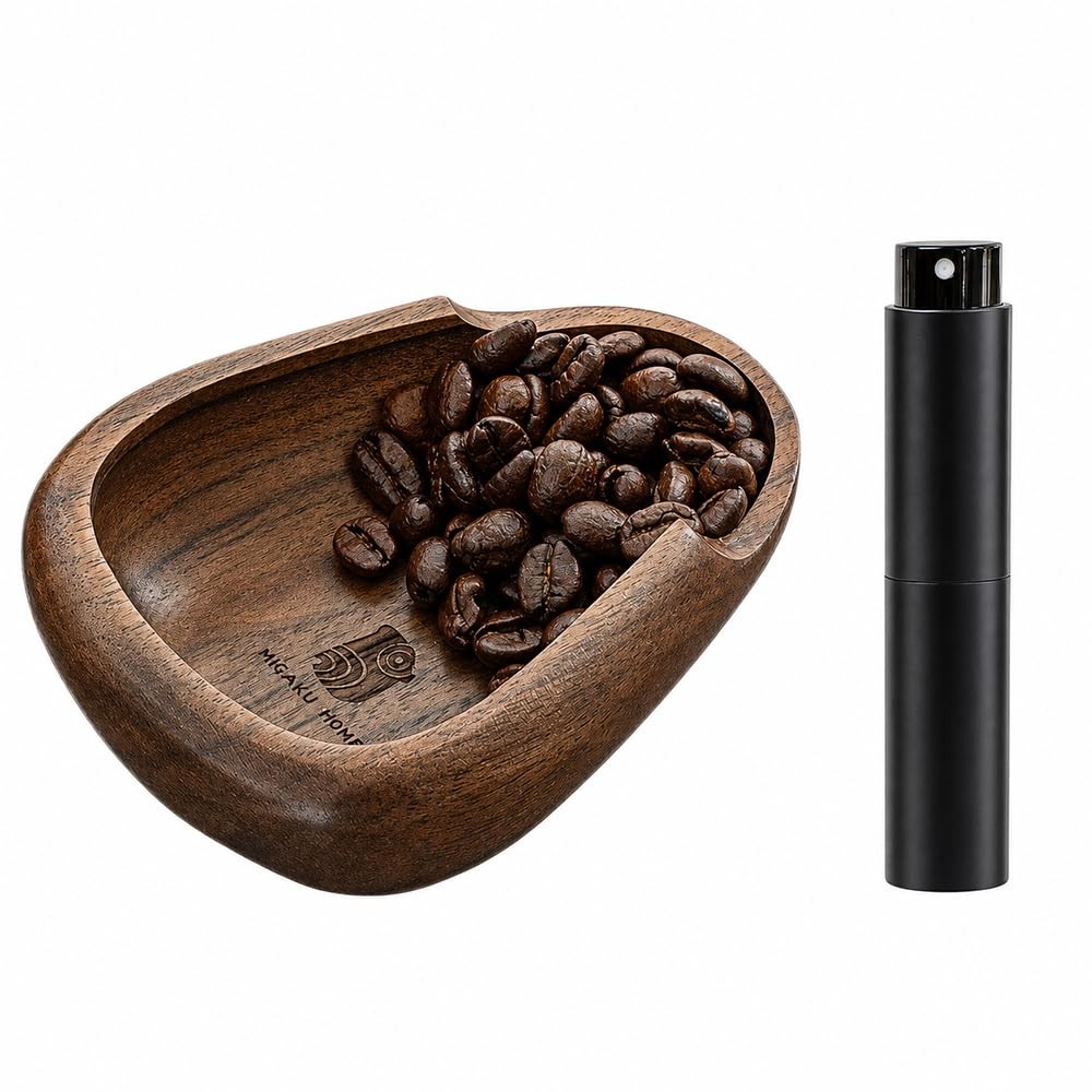 MIGAKU HOME Coffee Bean coffee bean dosing cup and spray bottle, brown,black