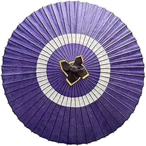 YAMAMOTO made Traditional Japanese Umbrella Janome Rain Purple Paper & Bamboo
