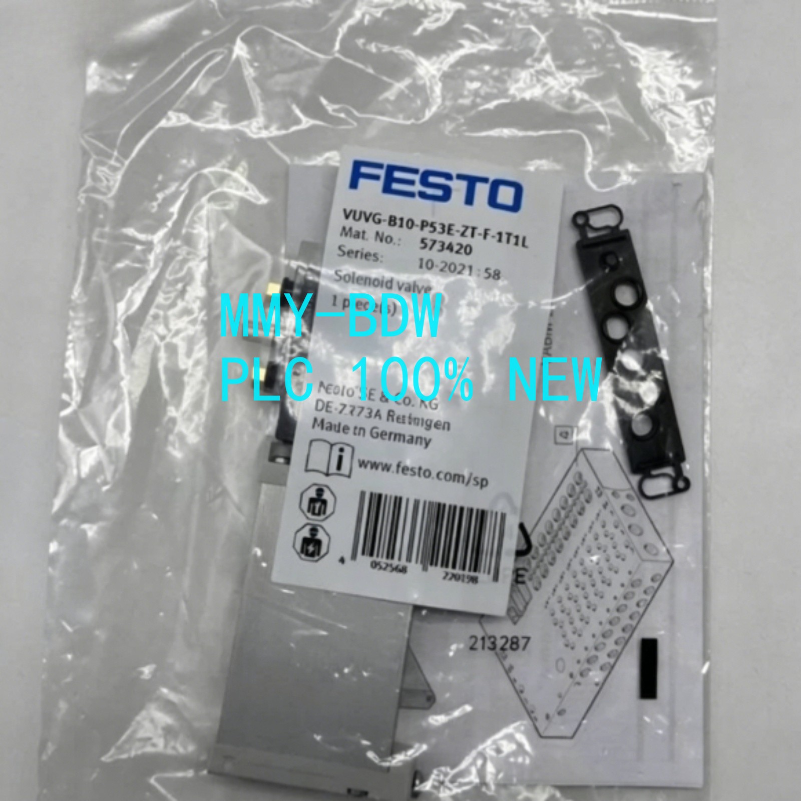 1PC NEW FESTO VUVG-B10-P53E-ZT-F-1T1L 573420 Solenoid Valve Freight Free