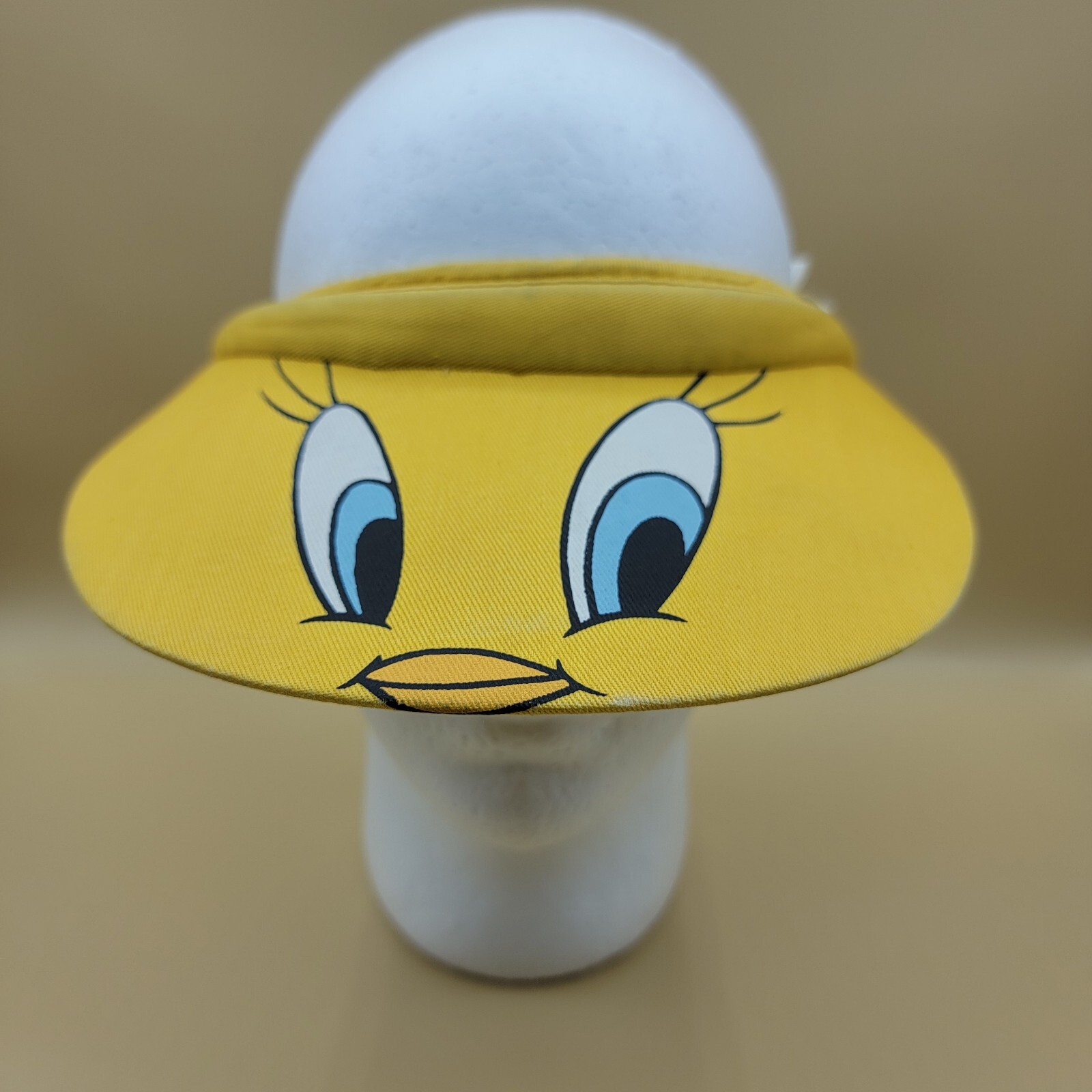 Vintage Looney Tunes Tweety Bird Kids Visor Hat Yellow 90s Style One Size Rare