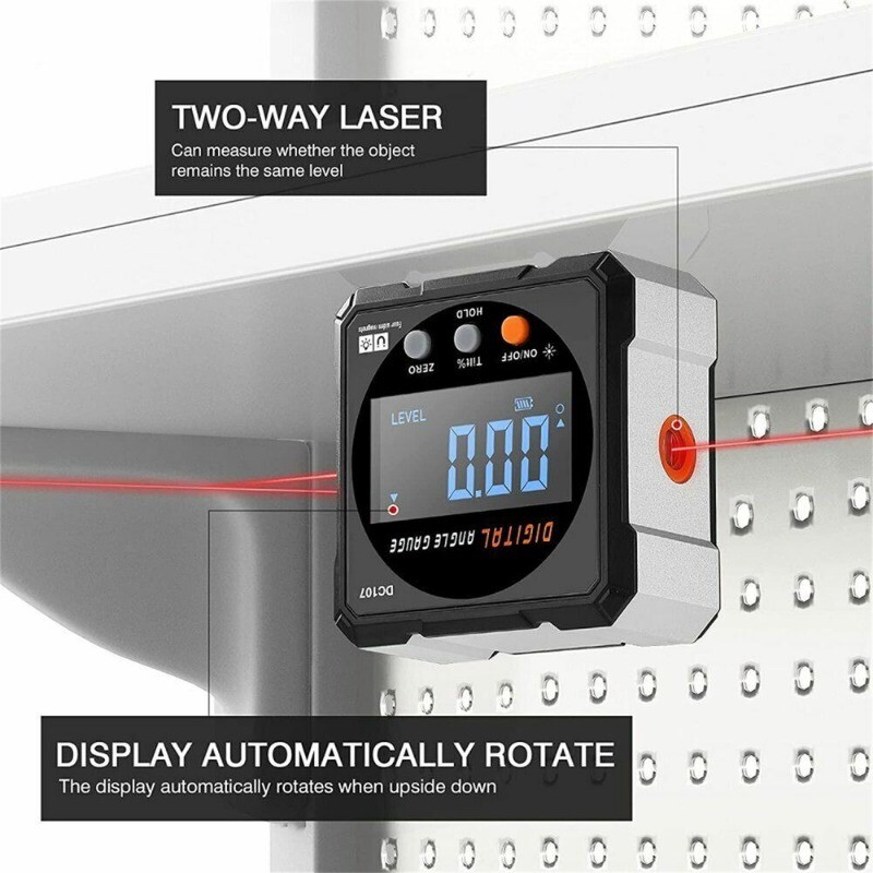 2 in 1 Laser Angle Gauge Level Box with Magnetic Base Digital Angle Finder USA