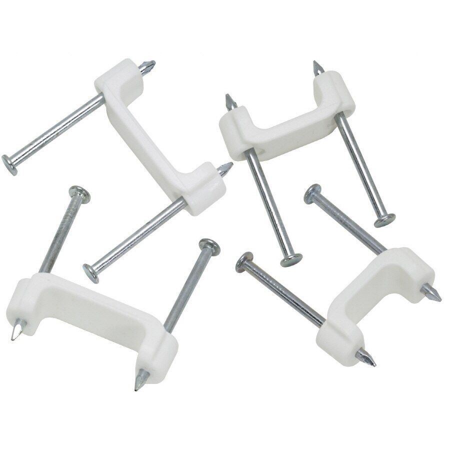 50-PACK Plastic Insulated Cable Staple Size: 3/4"