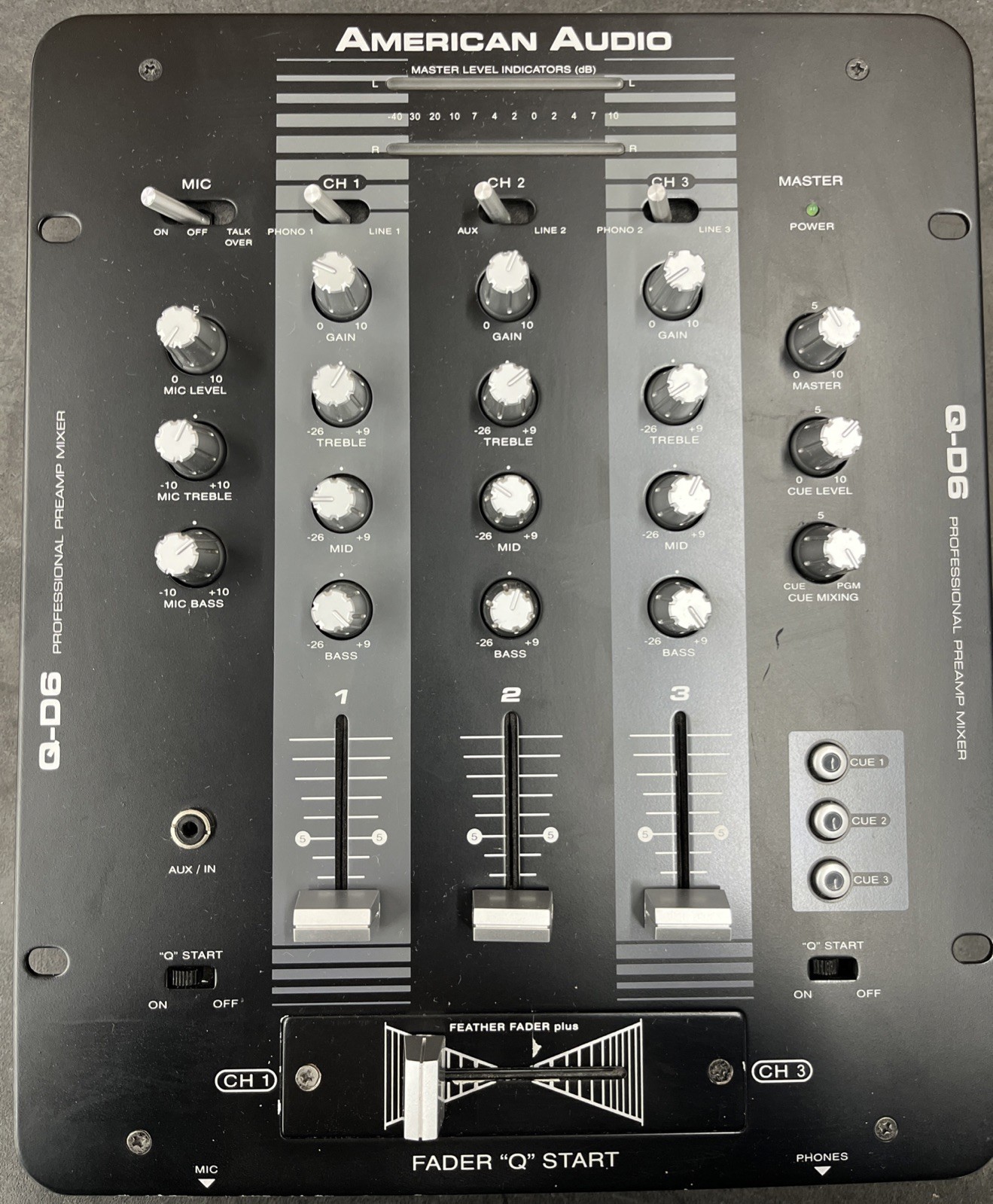 American Audio Q-D6 MKII Professional DJ Mixer, 2 Channel Fast Shipping