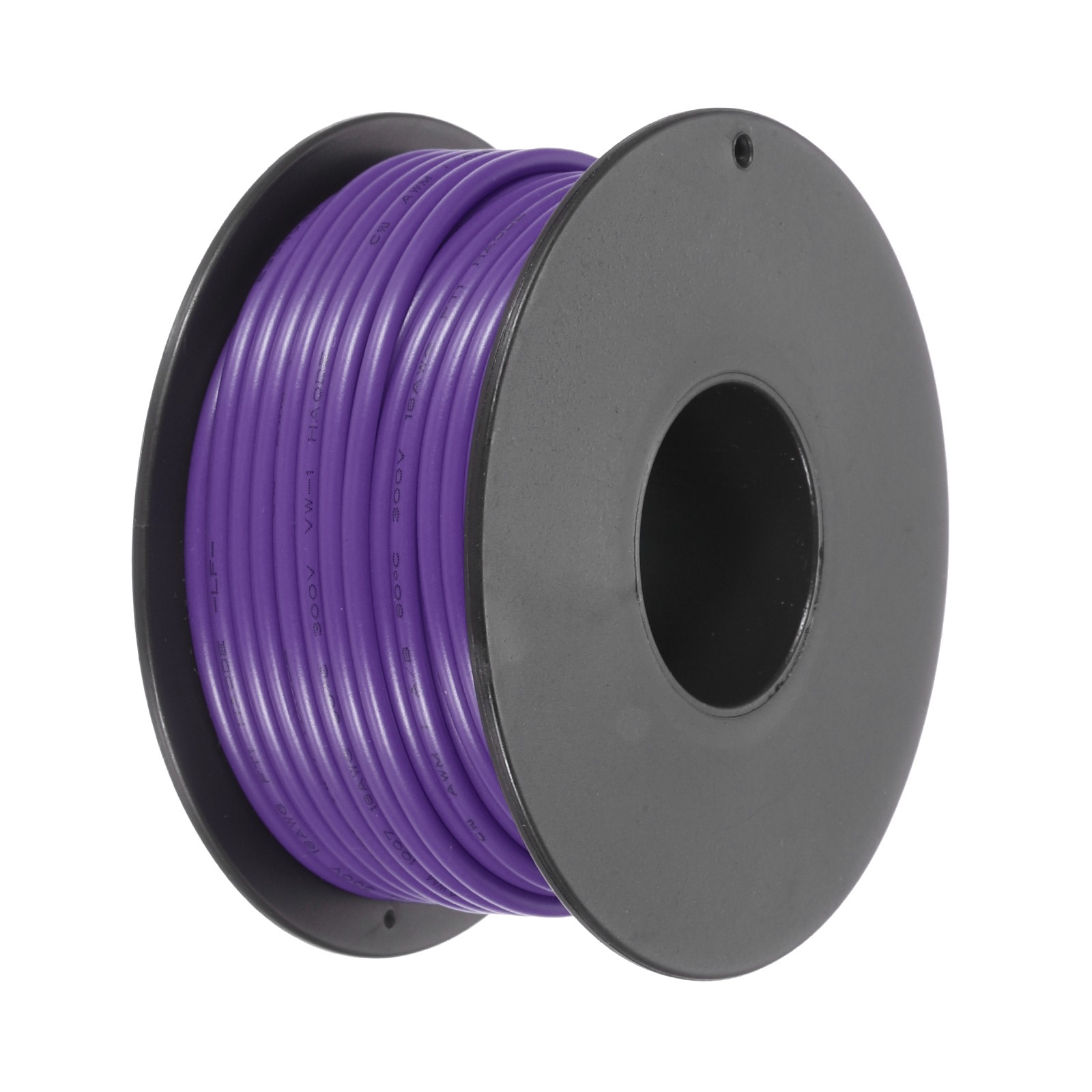 18AWG Stranded PVC Hookup Wire 15m/50ft Purple Electrical UL1007 Copper Marine