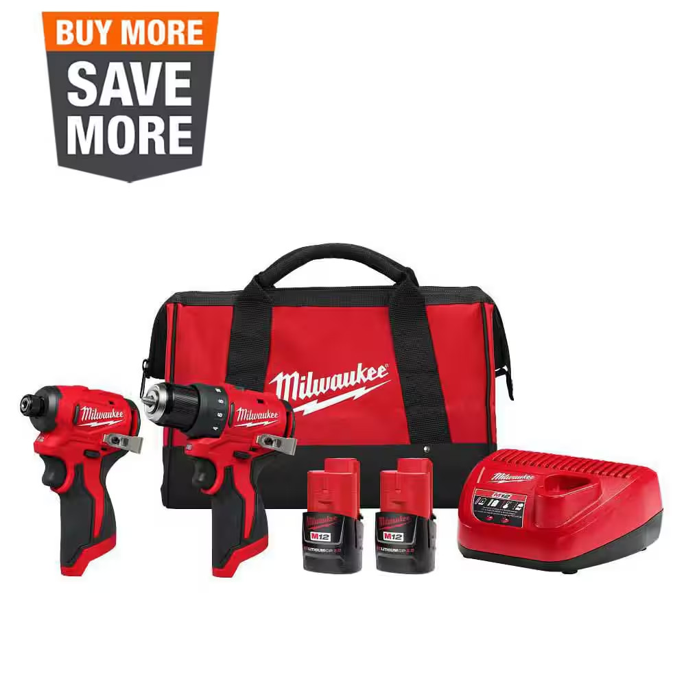 M12 12-Volt Lithium-Ion Brushless Cordless Subcompact Drill and Impact Driver Co