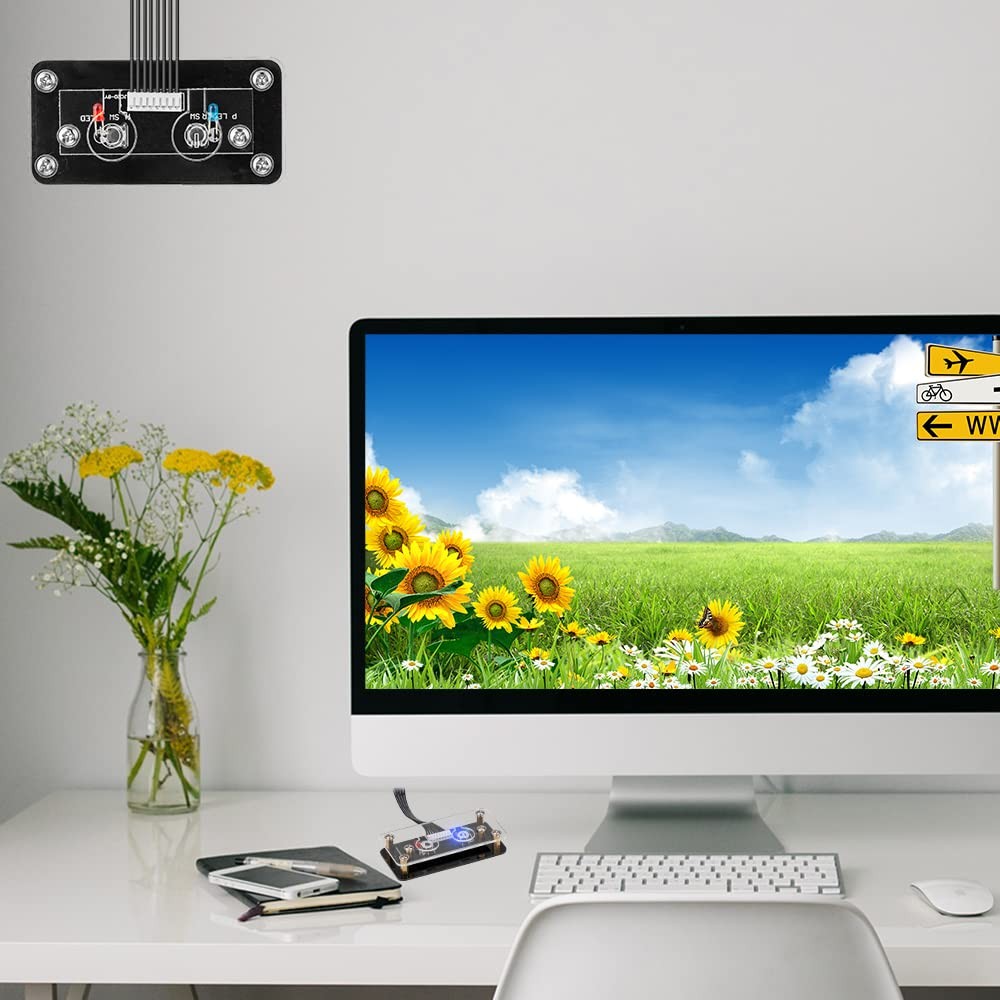 OwlTree Desktop Computer Power Button - External PC Case Motherboard Black