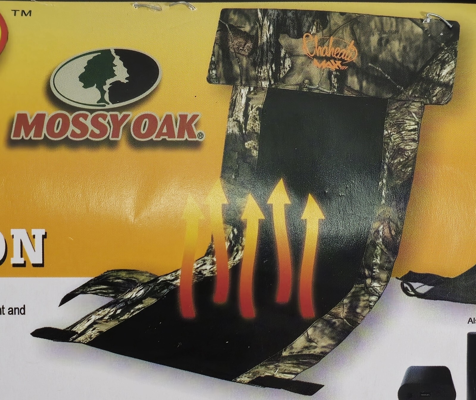 RARE Chaheati MAXX Add-On Heated Chair Cover Mossy Oak Camo Camouflage -PLZ READ