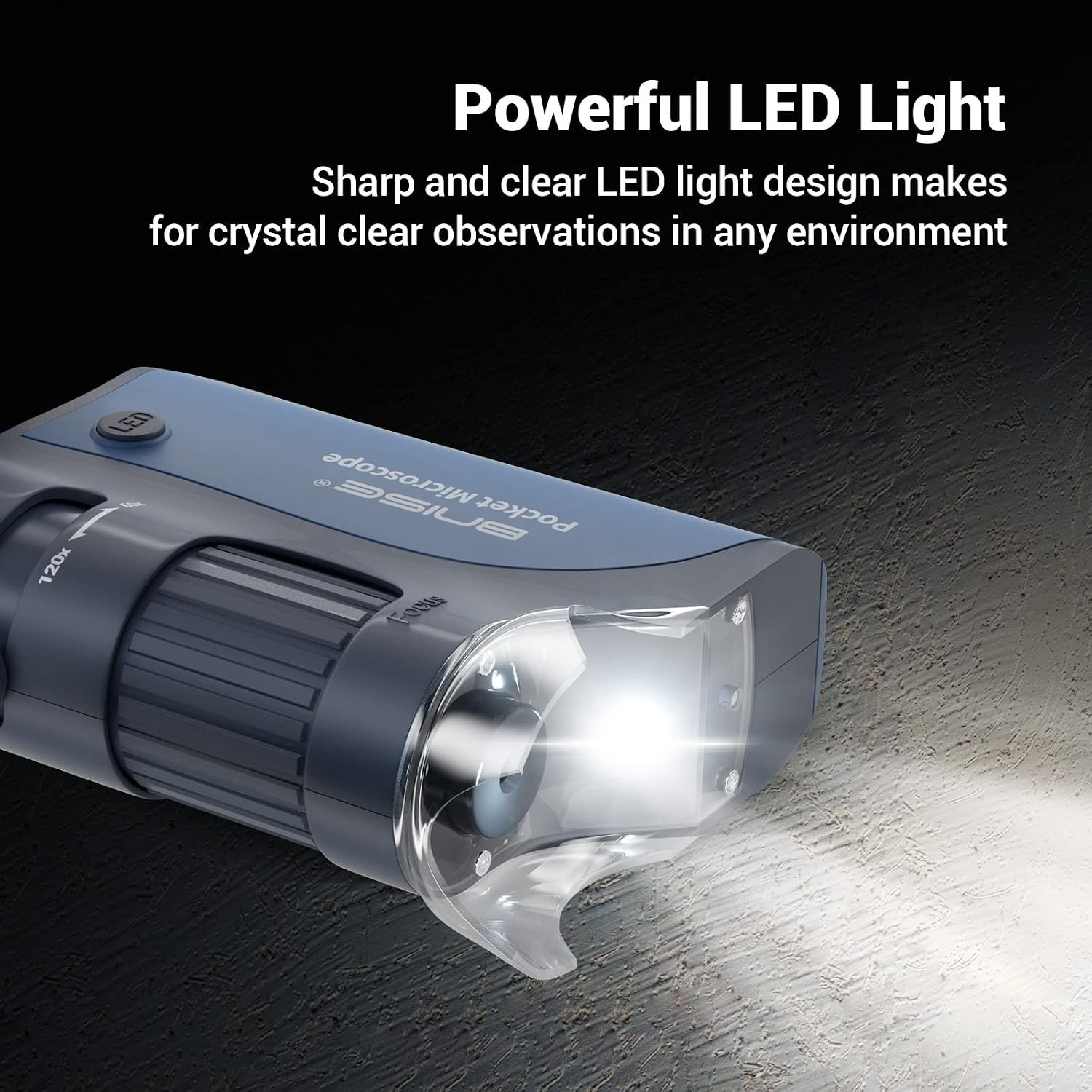 Kids' Pocket Microscope Set with LED Light & Specimen Slides
