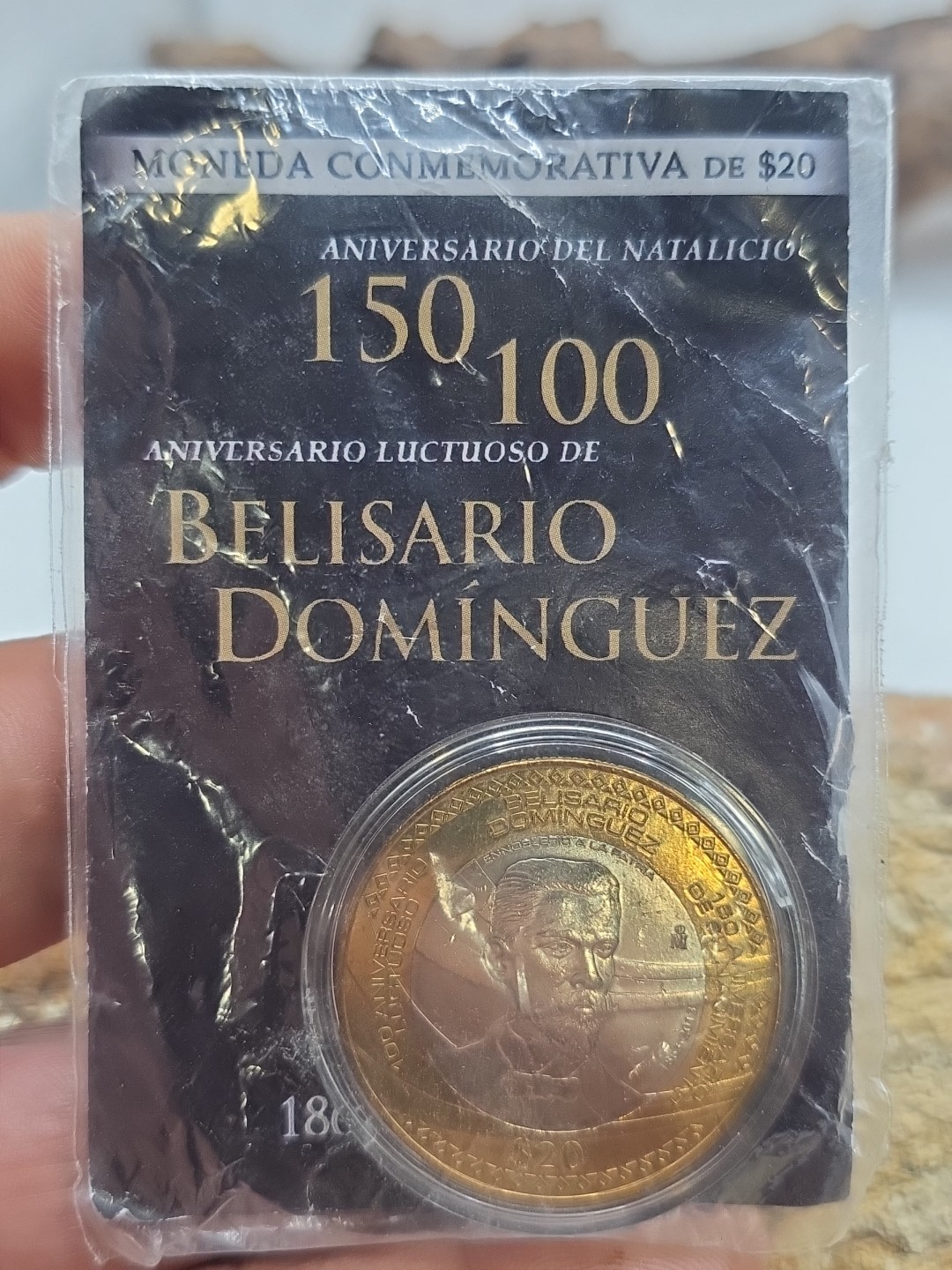 2013 MEXICO 20 PESOS ANIVERSARIO NATALICIO BELISARIO DOMÍNGUEZ ORIGINAL BLISTER