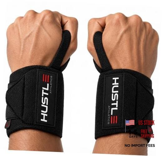 Wrist Wraps for Weightlifting, USPA-Approved Wrist Support Straps 18" Carbon