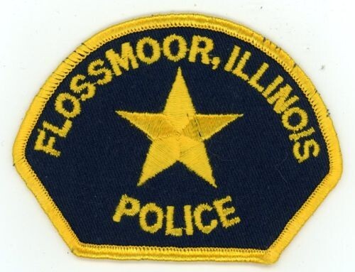ILLINOIS IL FLOSSMOOR POLICE NICE SHOULDER PATCH SHERIFF OLD BACKING