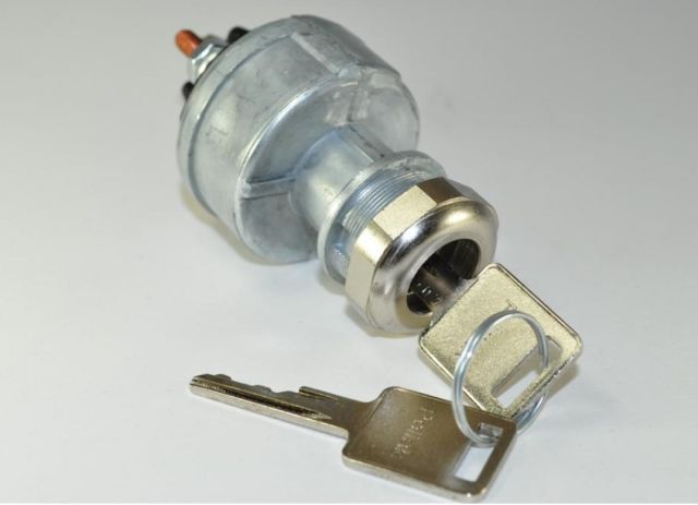 Ignition Switch Heavy Duty 3 Pos GM style key Chrome Nut Freightliner KW 245 e