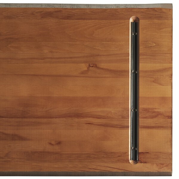 30" x 48" Rectangular Solid Wood Live Edge Restaurant Table Top in Walnut Wood