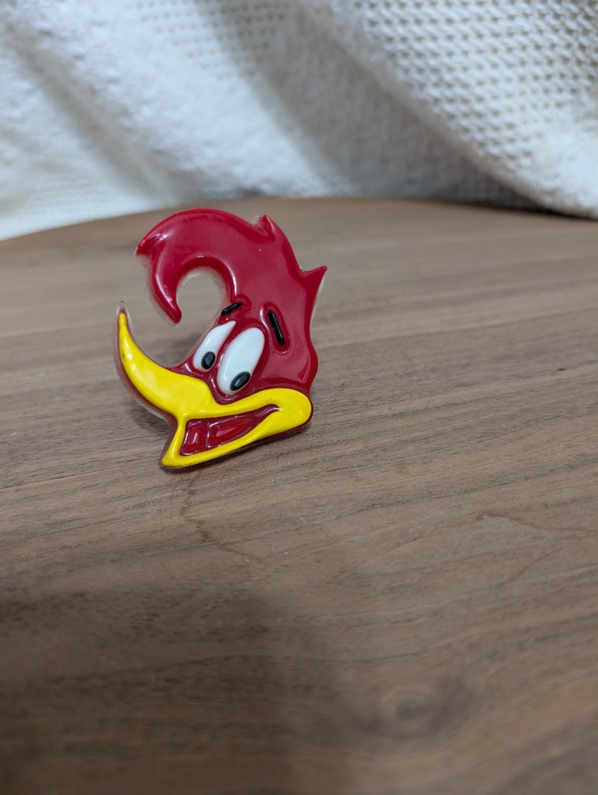 923 Vtg Hard Plastic Woody Woodpecker Night Light Tested Works 3" x 2"