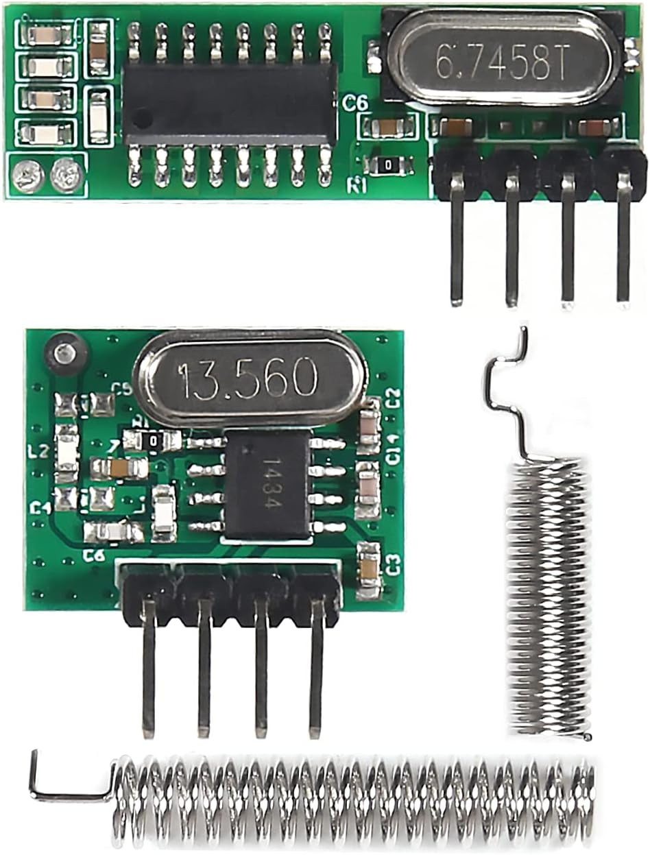 5Pcs 433Mhz Wireless RF Transmitter and Receiver with Antenna Ask Remote Control