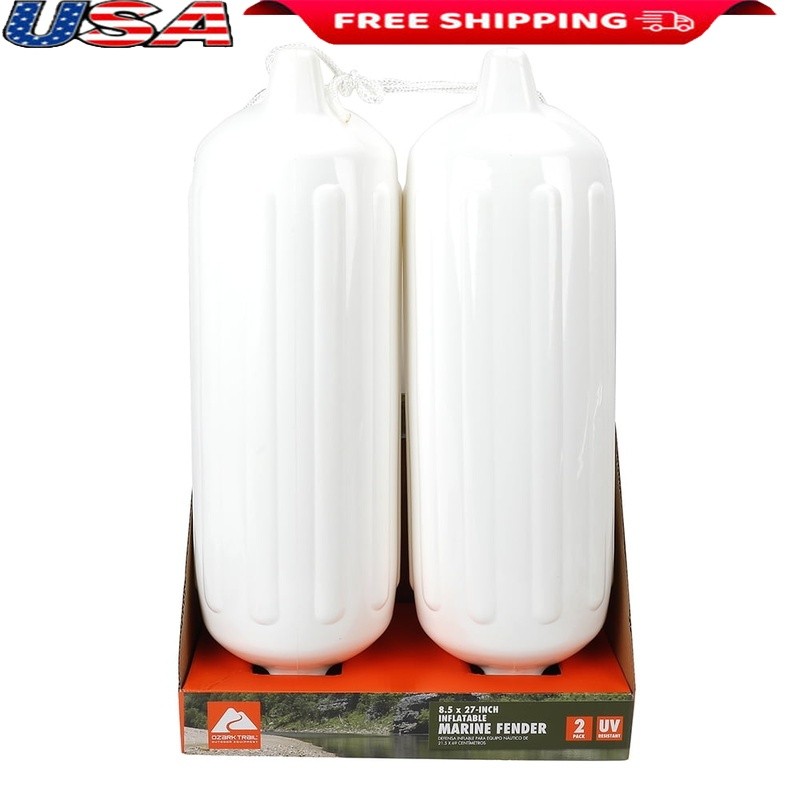 2-Pack Inflatable Boat Fenders Marine Bumpers Durable PVC Docking Protection New