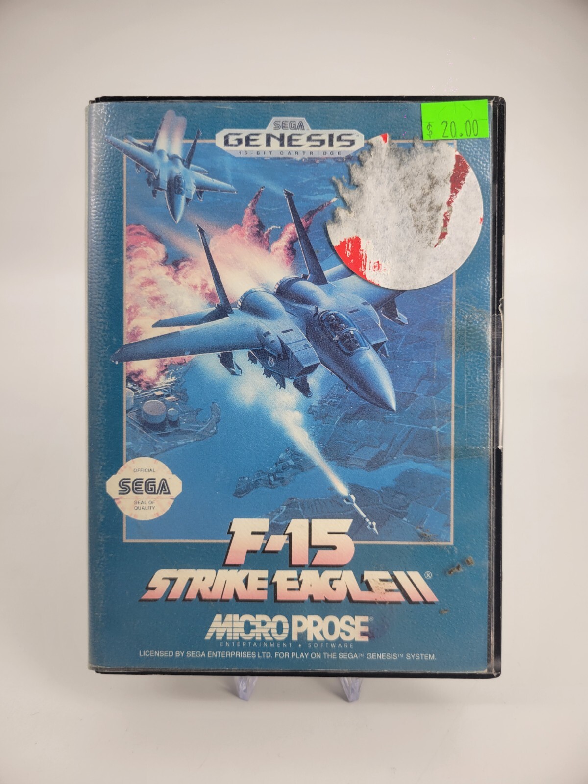 F-15 Strike Eagle II Sega Genesis, 1993 Cart and Case only Tested