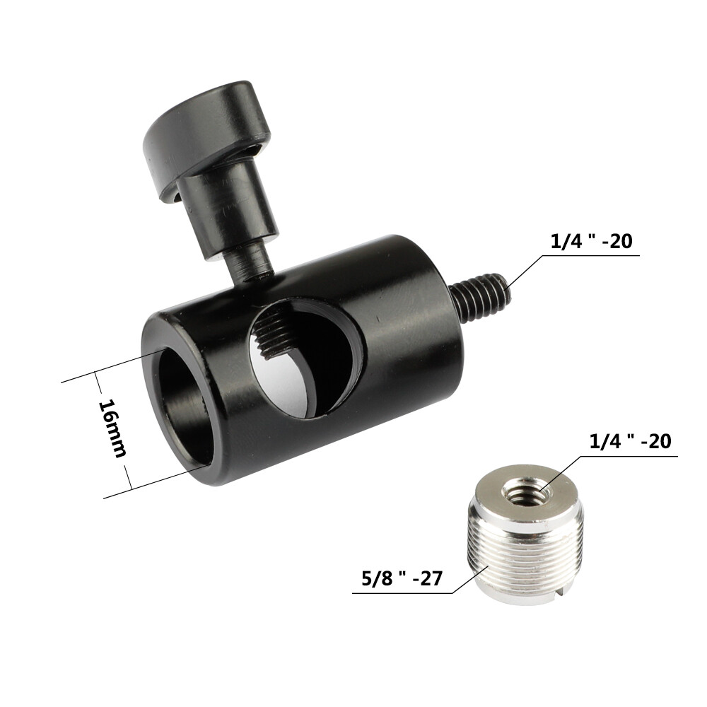 2Pcs CAMVATE Microphone Mount Bracket with 5/8" Male Thread & Light Stand Base