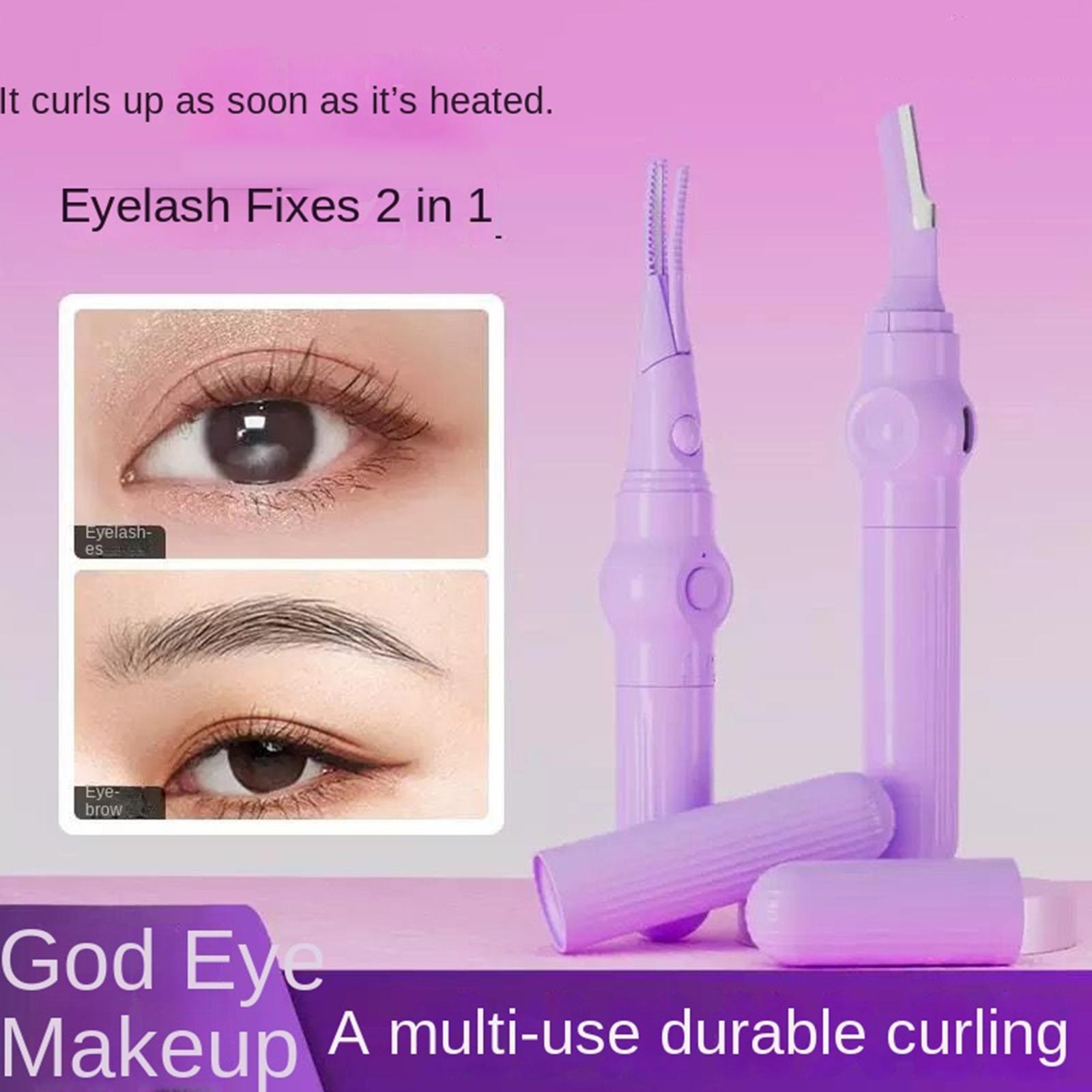 Electric Heated Eyelash Curler Quick Heating 3Temp Modes LED Display Lash Curler