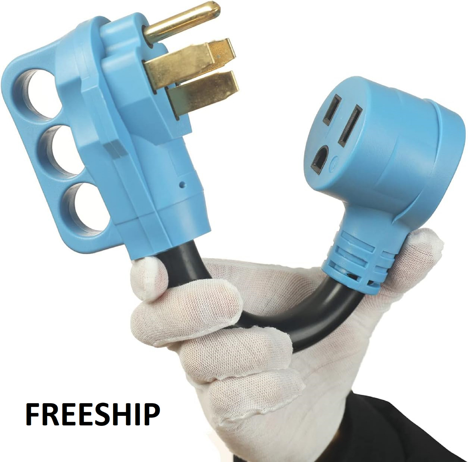 RV Plug 50 Amp to Welder Power AdapterNEMA 14-50P to 6-50R 4 Prong Plug to 3 Pr