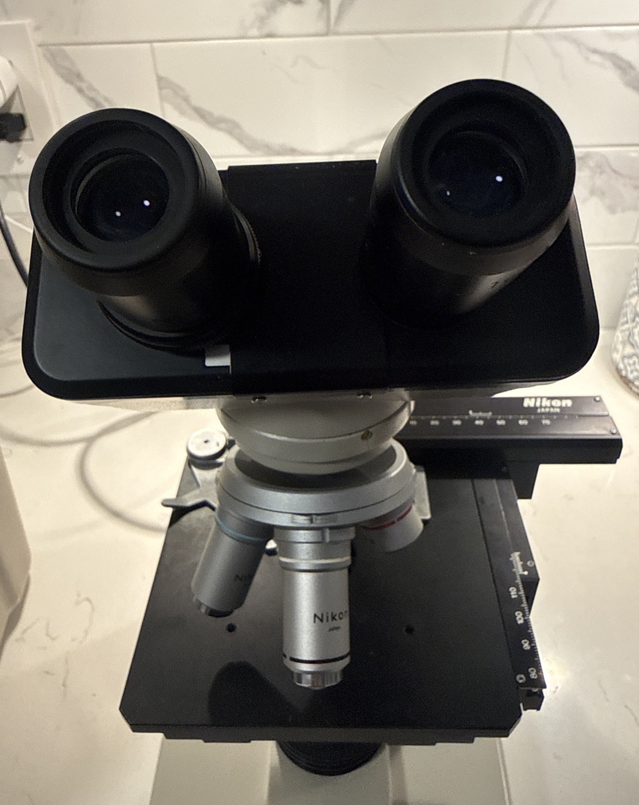 Nikon Model SC Binocular Microscope With Carry Case
