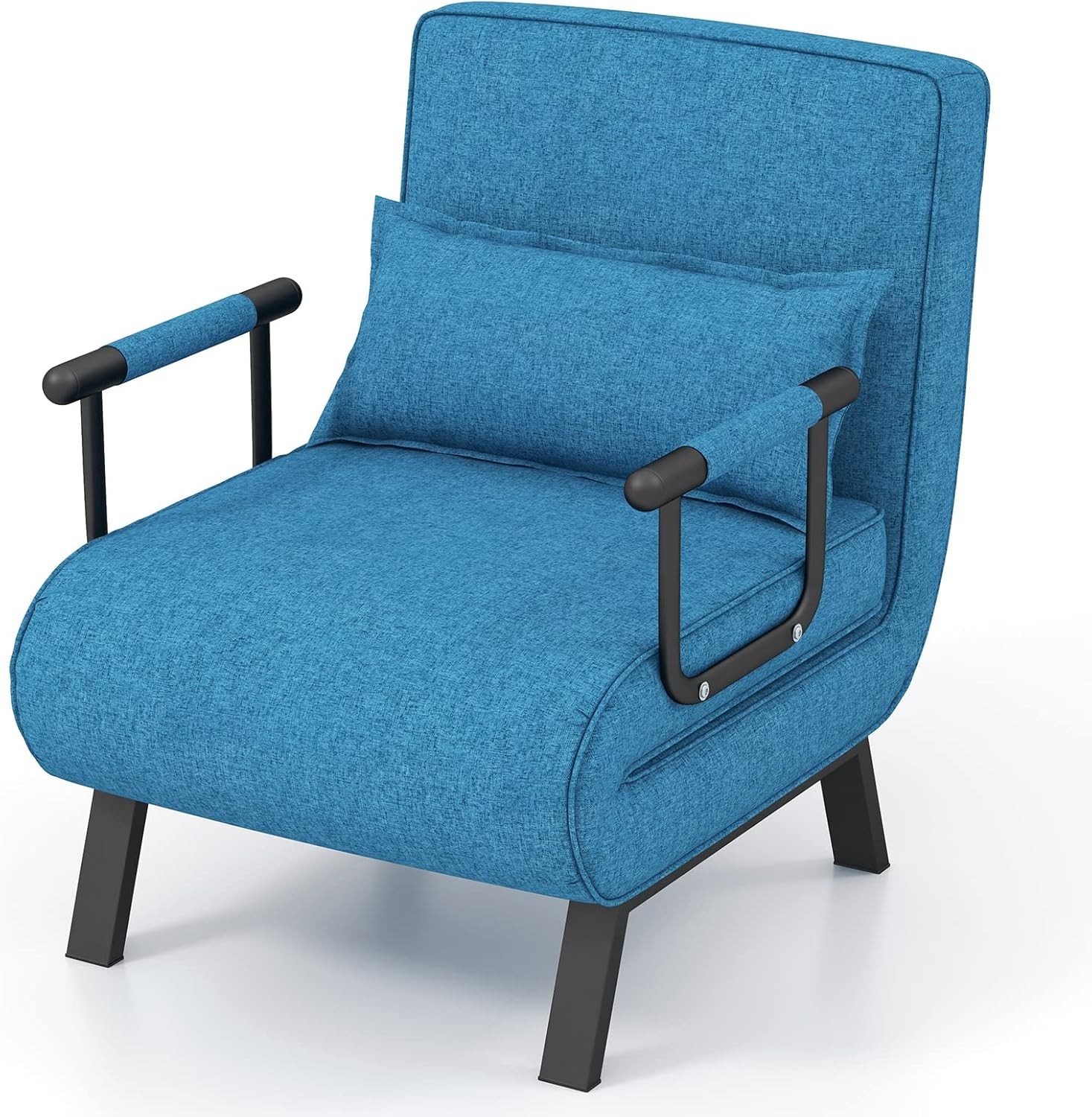 4-in-1 Convertible Sofa Chair Bed Leisure Recliner Sleeper W/ 6 Adjustable