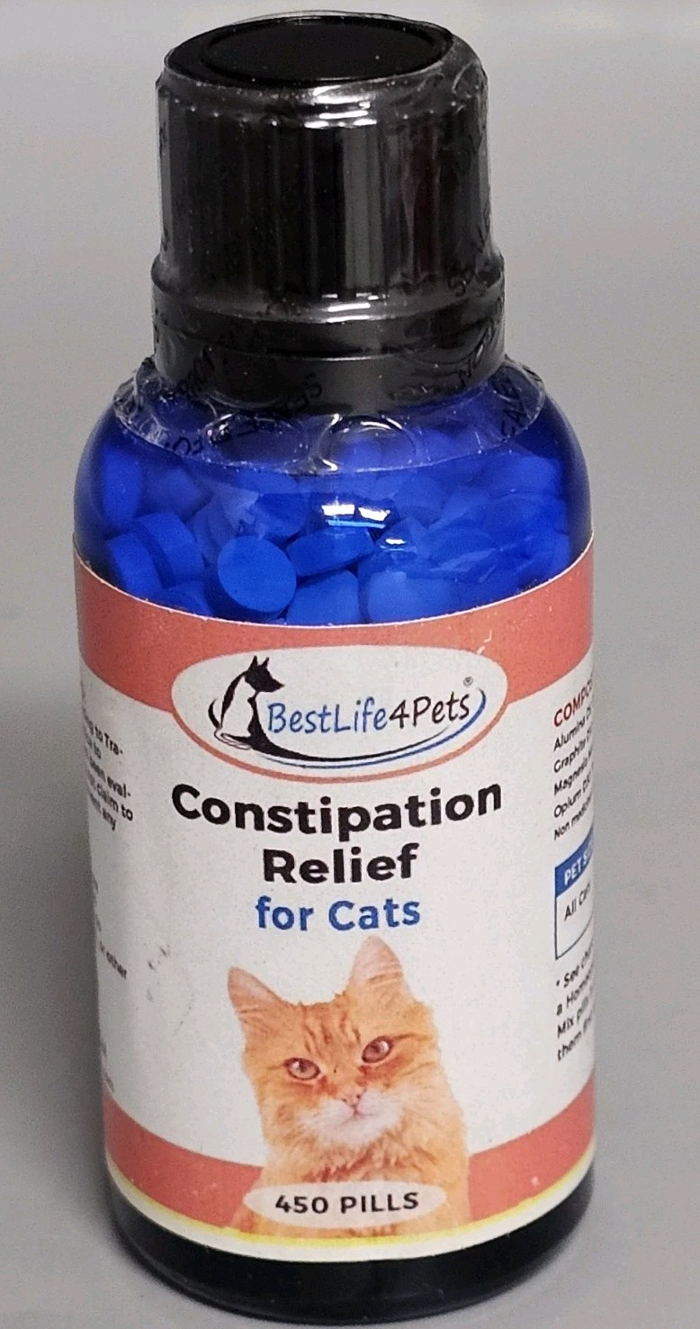 BestLife4Pets Natural Cat Laxative, Constipation Relief Odorless 450 Pills