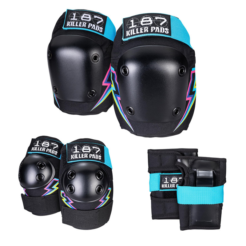 187 Killer Pads Six Pack Pad Set Protective Gear For Elbows Knees And Wrists -