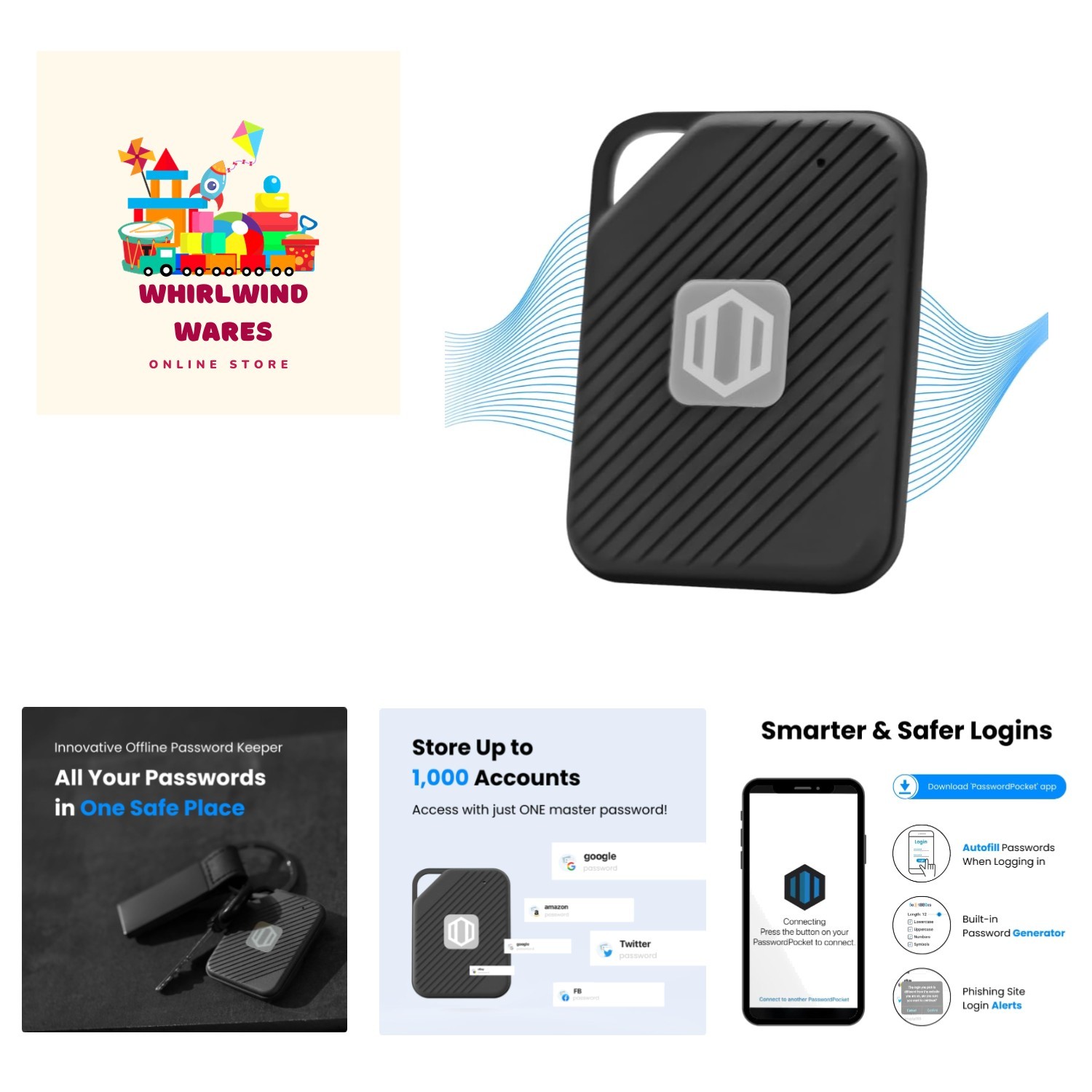 Offline Password Keeper – Secure Bluetooth Drive with 1,000 Credential Storage