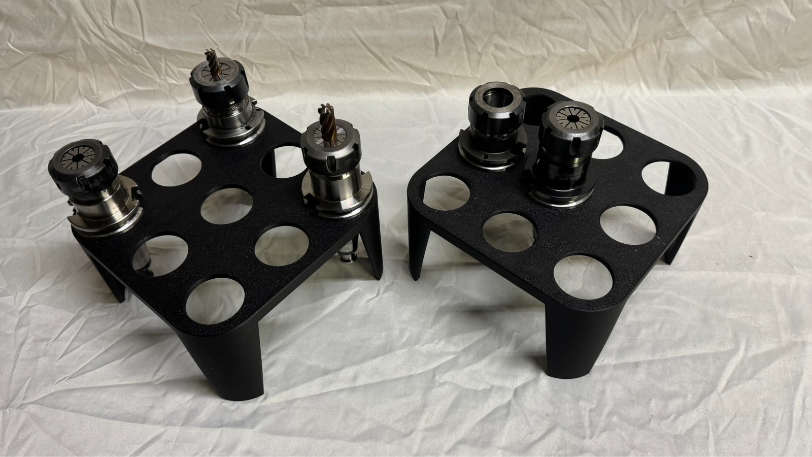 CAT40/BT40 CNC Tool Holder Benchtop Rack 9 Tools Each- 2 Pack