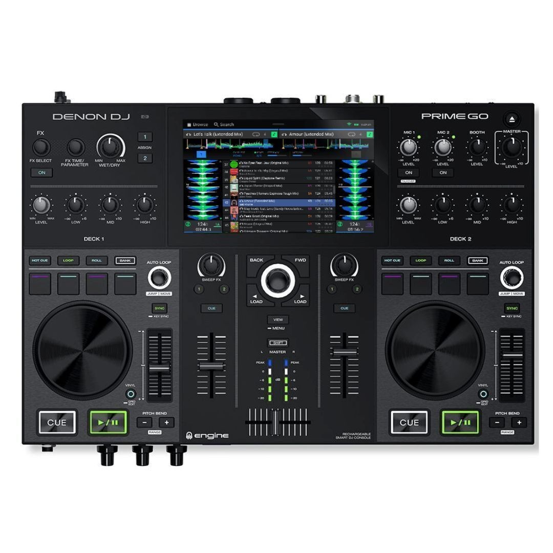 Denon DJ Prime GO 2-Deck Rechargeable Smart DJ Console with 7" Touchscreen
