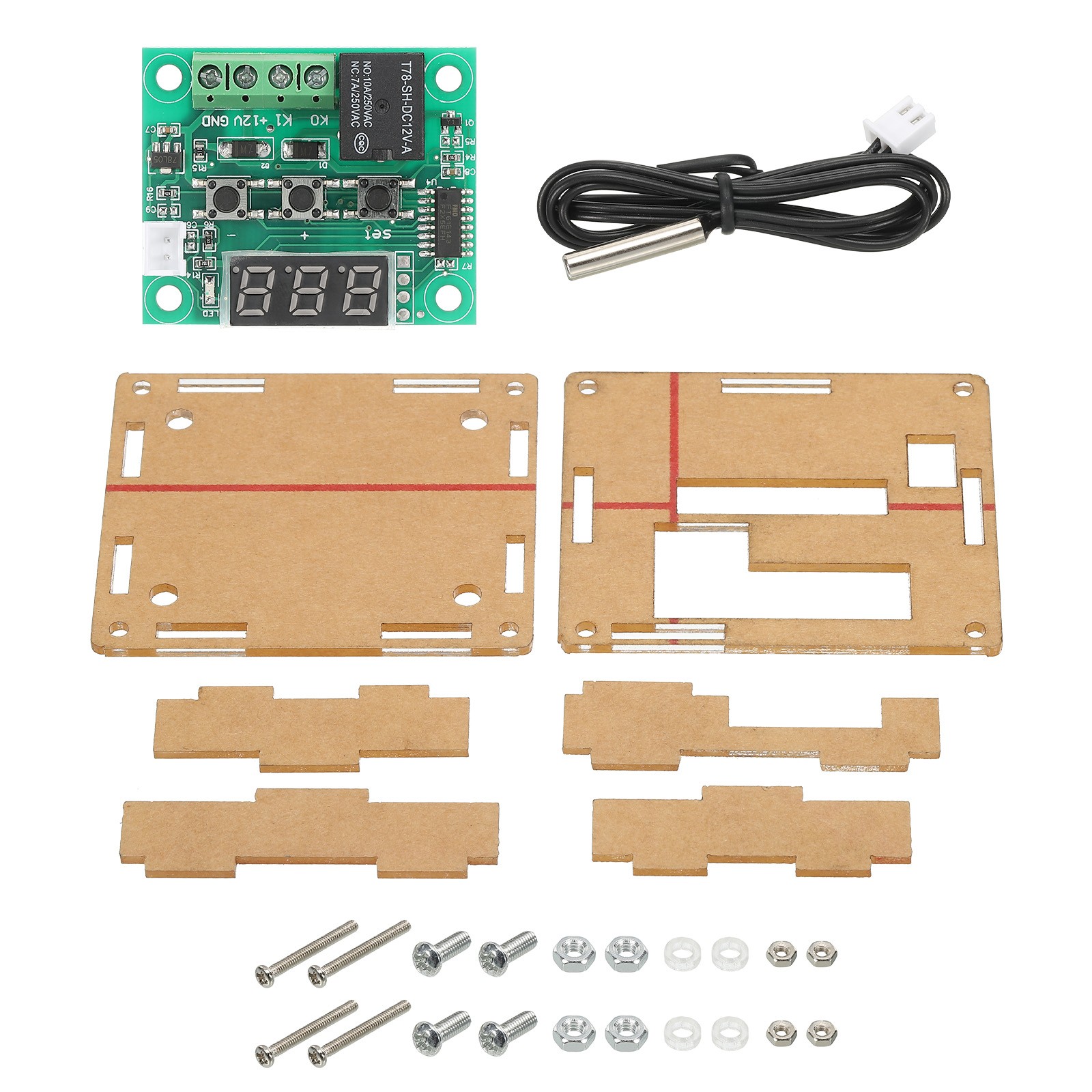 12V DC LED Digital Temperature Controller Module -50 to 110°C , Red
