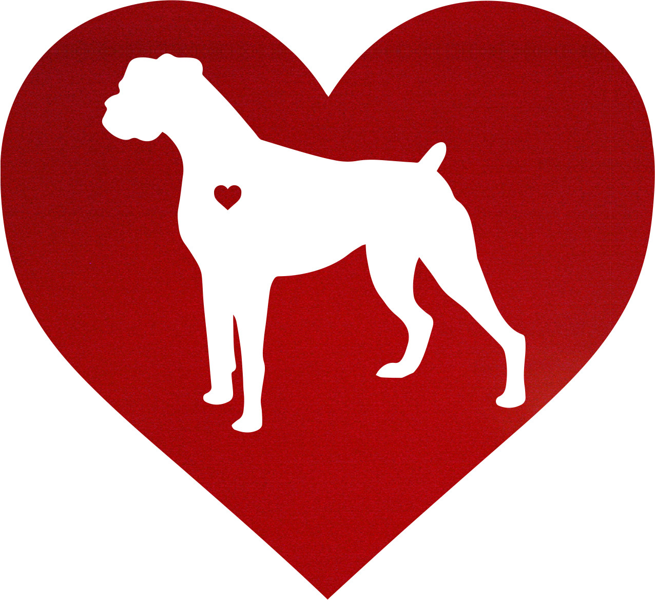 Boxer Dog Love Heart Vinyl Decal Sticker Car Truck Window Bumper Laptop Tablet